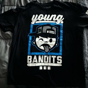 Young Bandits Tshirt Mens 2XL Oversized anime Street Art Hip Hop Rapper Vtg NEW